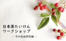 冬季限定・お茶屋さんと学ぶ　体験ワークショップ